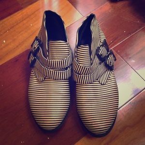 Striped ankle boots size 6-1/2